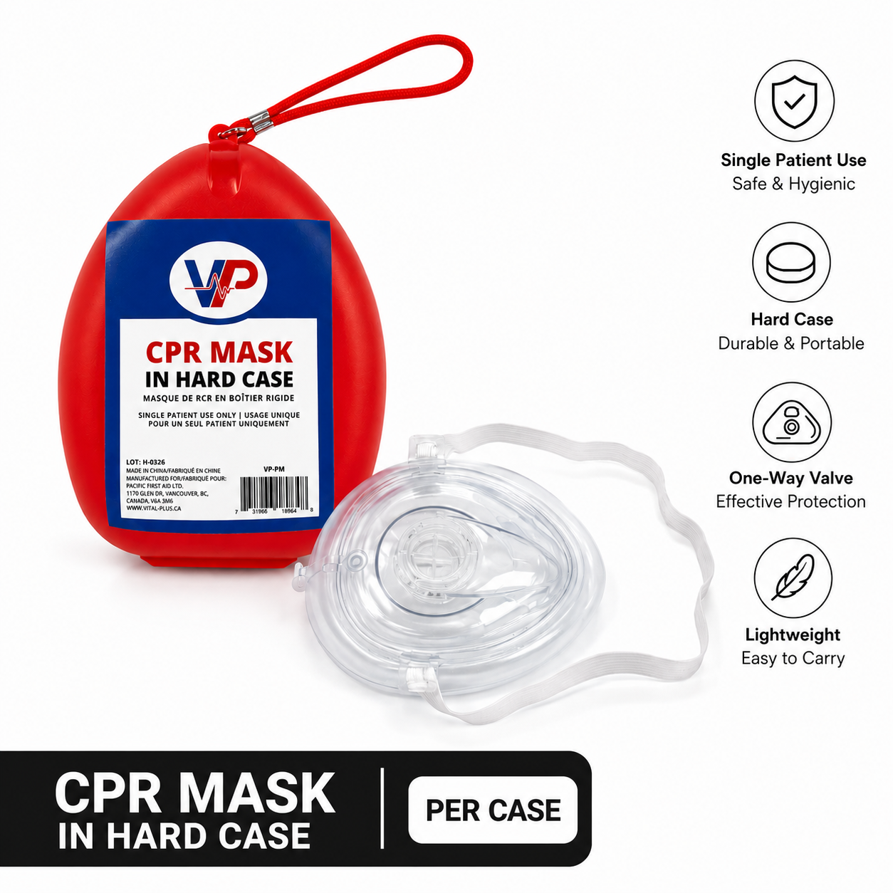 CPR Mask in Hard Case – Rescue Mask